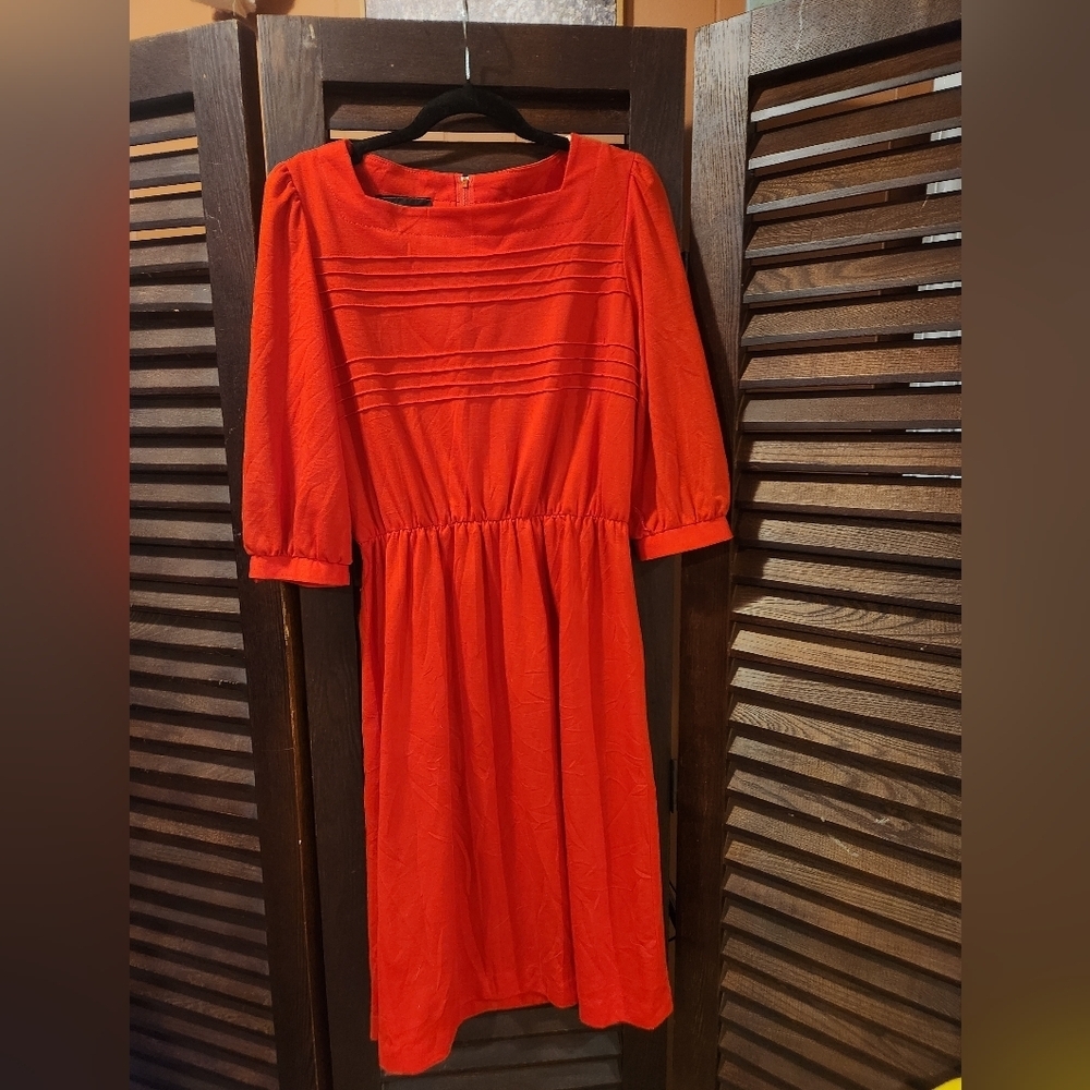 Vintage Red Midi Dress